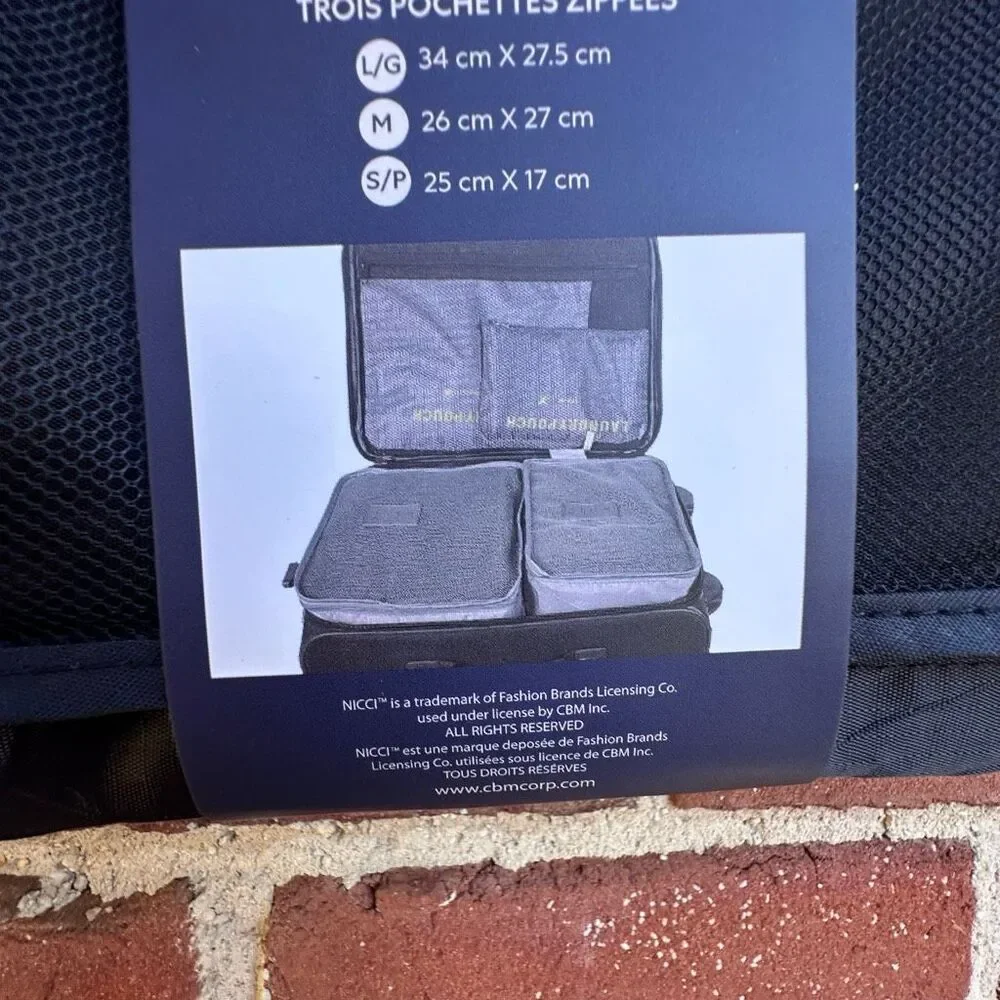 NICCI $76 6-Piece Luggage Organizer Packing Cubes Travel Set NEW